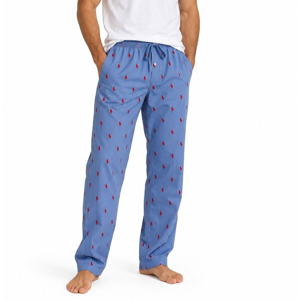 Men's Polo Ralph Lauren Sleep Lounge Pants Size XL Blue Red Logo Pajama PJ Comfy